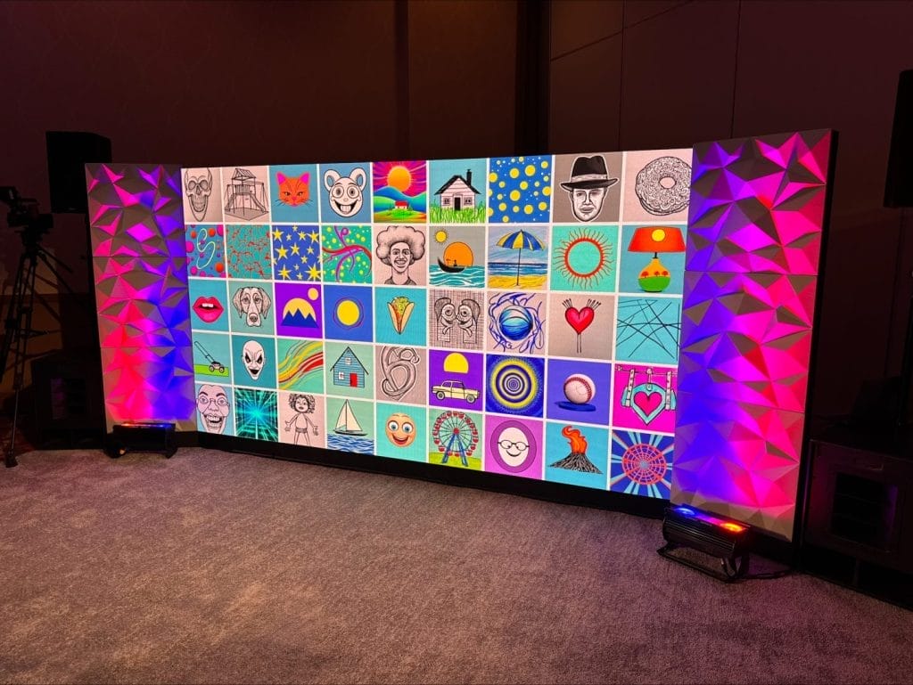 AI Interactive LED Drawing Wall for attendee engagement